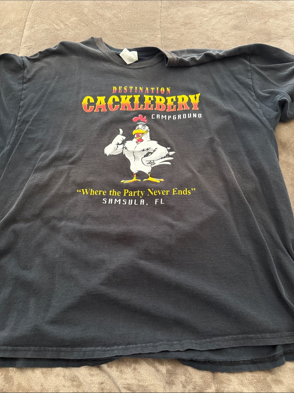 Gildan Black Short-Sleeve 'Destination Cacklebery' Graphic Tee